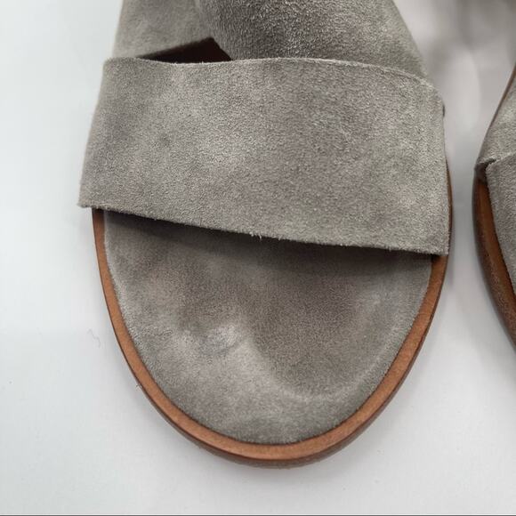 RAG & BONE Mari Block Heel Sandal Gray/Taupe Zipper & Buckle Size 39.5 US 9.5 - Picture 10 of 16